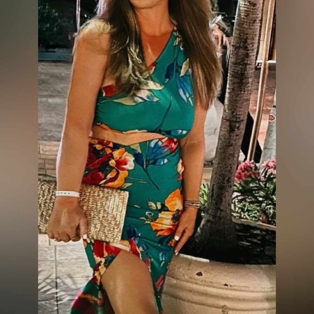 Floral Midi Dress M